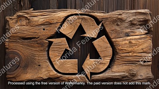 Discover Laser Etched Recycle Sign - Digital Download