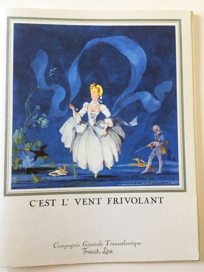 Discover Vintage print from French Line "France" Ship