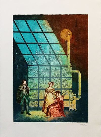 Discover Mikulas Kravjansky "Reflection" - S/N Etching - COA - See Live at GallArt - Buy/Sell/Trade