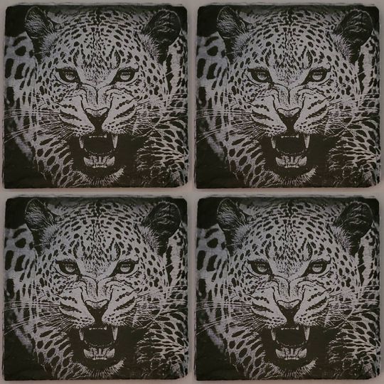 Discover Glowforge laser ready file Wildcat Slate Coaster engraving