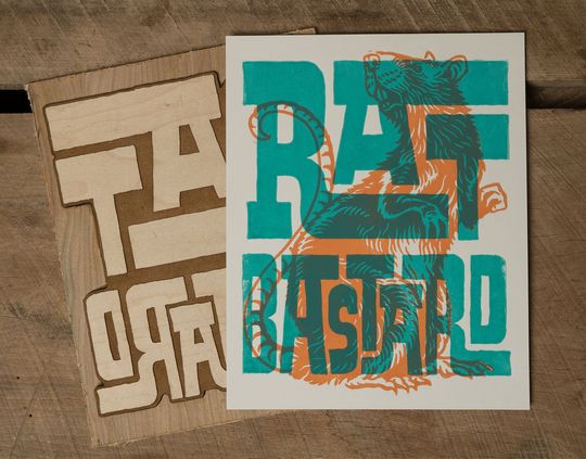Discover Rat Bastard - Block Print