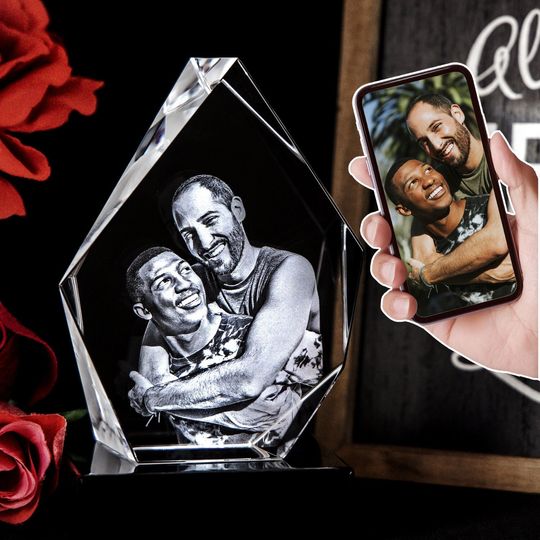 Discover Aflalo Gifts Custom Diversity Gift, LGBT Pride Art, Gay Lesbian Decor, Queer Liberation, Housewarming Idea | 3D Photo Crystal Prestige