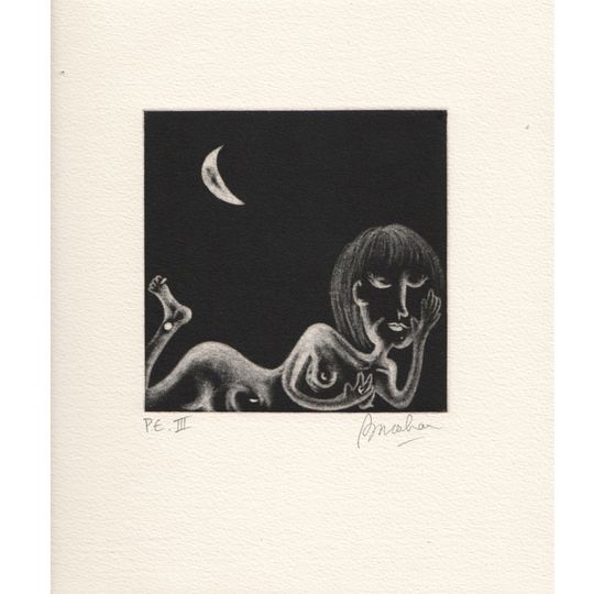 Discover Original Mezzotint Print - Woman Etching Print - Original Printmaking Art