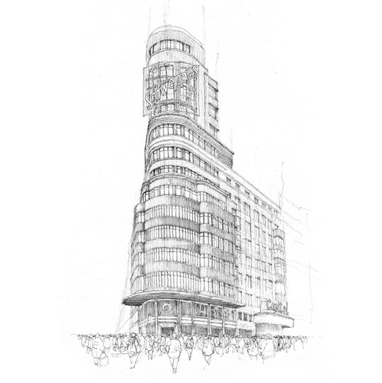 Discover Carrion Building Sheet, Madrid. Schweppes Building
