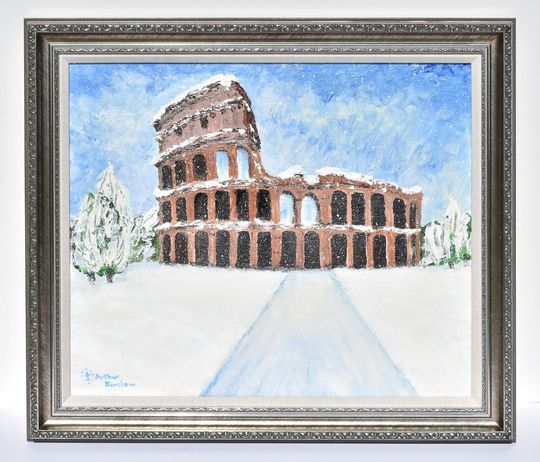 Discover ARTHUR Kinslow Original Painting "The Colosseum"  Gallery Framed Certificate of Authenticity