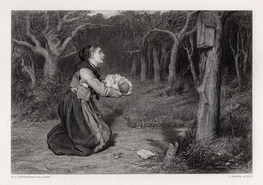 Discover 1800s ORCHARDSON Etching "A Shrine for Prayers" SIGNED Custom FRAMED Certificate of Authenticity