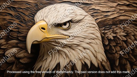Discover American Eagle Laser Wood Digital Download Image