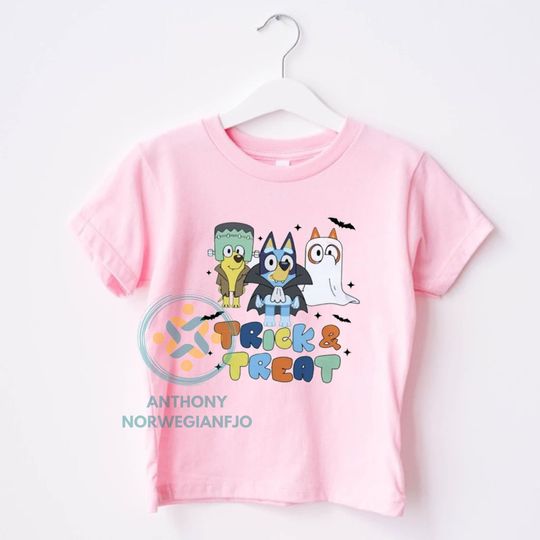 Discover Trick Or Treat T Shirt, Halloween BlueyDad Heeler Puppy Characthers Shirt