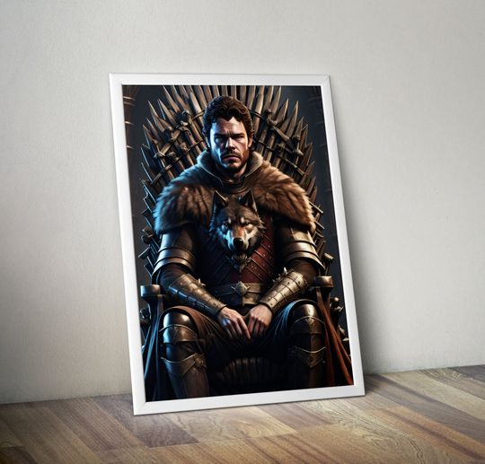 Discover Robb Stark Portrait Poster Art GoT Robb Stark Wall Art Poster