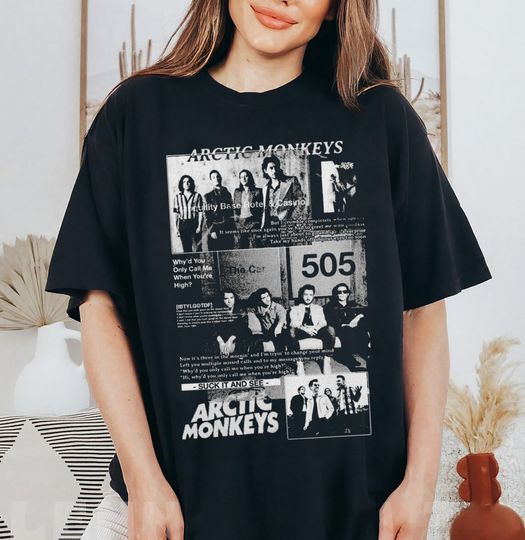Discover Vintage AM North American Tour Shirt, Arctic Monkeys Tour 2023 Tshirt