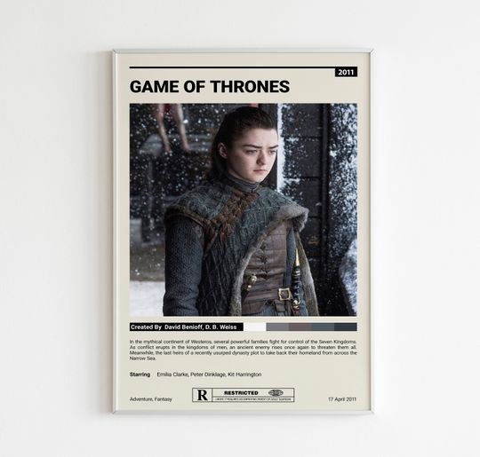 Discover Game of Thrones Poster, David Benioff, Jon Snow Poster