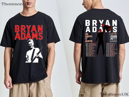 Discover Vintage Bryan Adams T-Shirt, Bryan Adams Tour 2023 Shirt, So Happy Hurts Tour