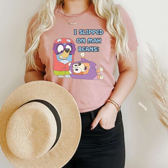 Discover I Slipped On Mah Beans! Shirt,  BlueyDad and Bingo I Slipped On Mah Beans Shirt