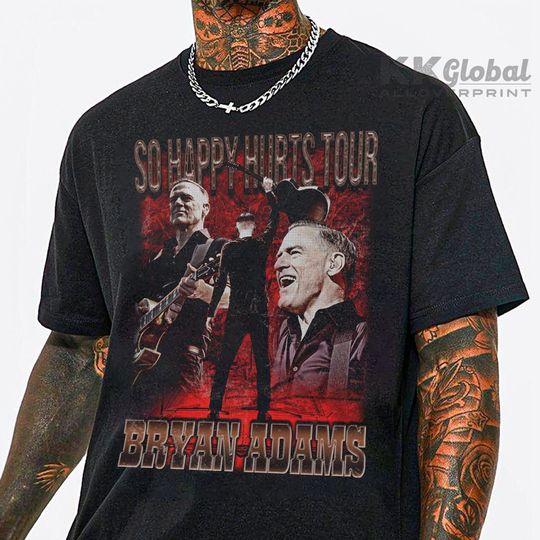 Discover So Happy Hurts Tour, Vintage Bryan Adams Shirt, Bryan Adams Shirt