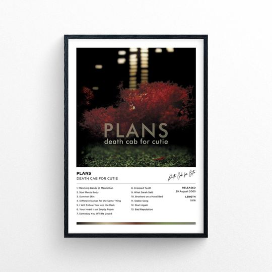 Discover Death Cab for Cutie Album Cover Poster, Plans Album Poster