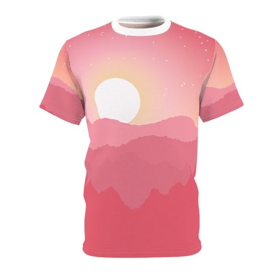 Discover Romantic Horizon: Embrace the Beauty of Pink Sunsets with our T-Shirt