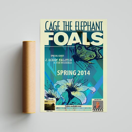 Discover Cage the Elephant - Foals Concert Poster