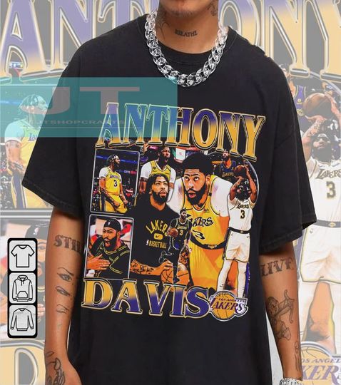 Discover Vintage 90s Basketball Bootleg Style T-Shirt, Anthony Davis Graphic Tee