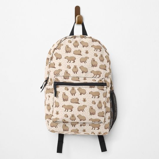 Discover Capybara cute pattern - cartoon capybara pack Backpack