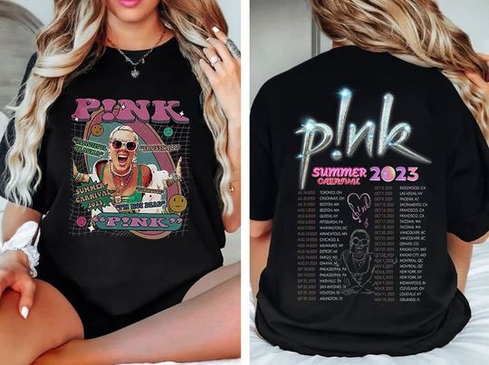 Discover Pink Tour Music T-Shirt, Summer Carnival Tour Shirt