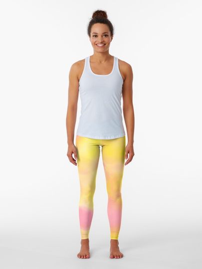 Discover Pink and yellow tie dye print | Leggings
