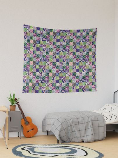 Discover plaid collorfull print | Tapestry