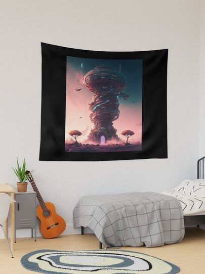 Discover Houses in cyberpunk artworks | Tapestry