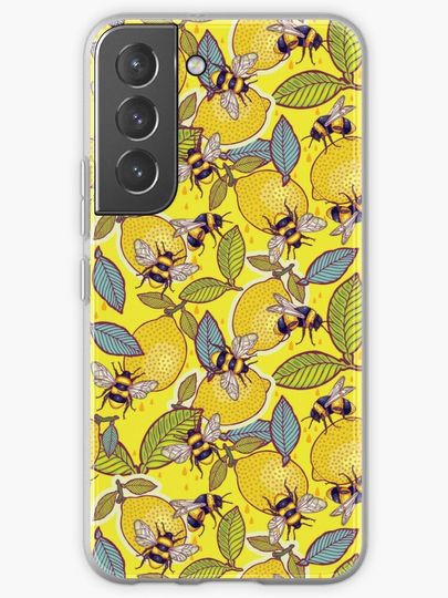 Discover Yellow lemon and bee garden. | Samsung Galaxy Phone Case