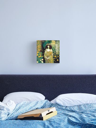 Discover Art Nouveau Painting Woman in the garden Inspired By Gustav Klimt | Canvas Print