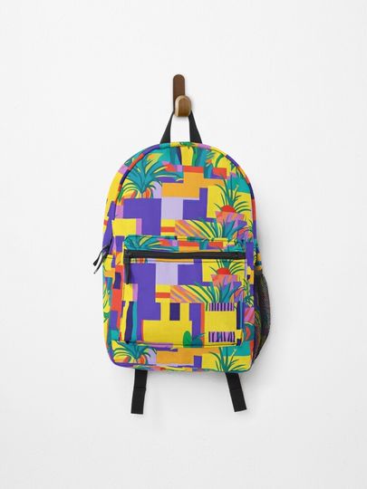 Discover Urban Jungle Oasis, Contemporary Color Blocks | Backpack
