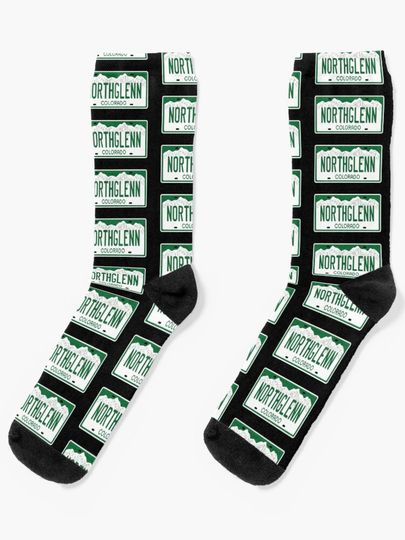 Discover Northglenn Colorado License Plate | Socks