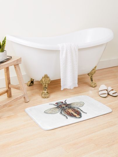 Discover Colorful Cicada | Bath Mat