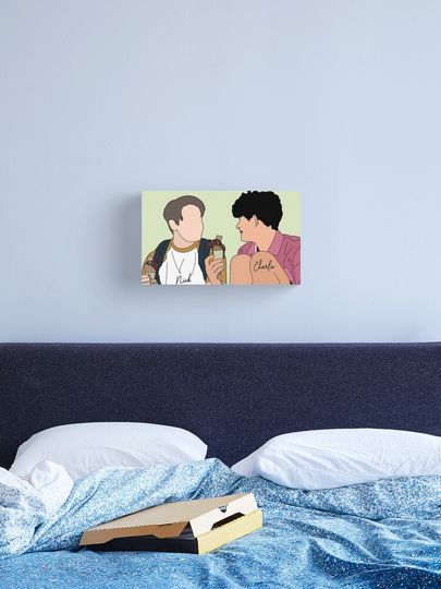 Discover Heartstopper - Nick and Charlie having Ice cream Digital Illustration | Canvas Print