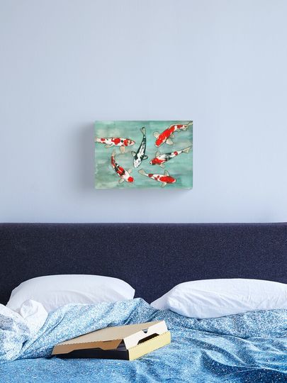 Discover Le ballet des carpes koi | Canvas Print