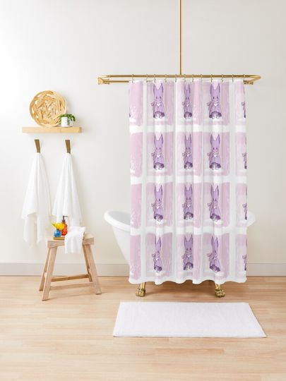 Discover bat having tea | Shower Curtain