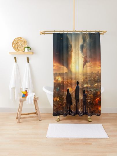 Discover Parents and their children at the end of the world | Shower Curtain