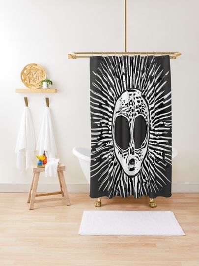 Discover The Mask Of The Traveller | Shower Curtain