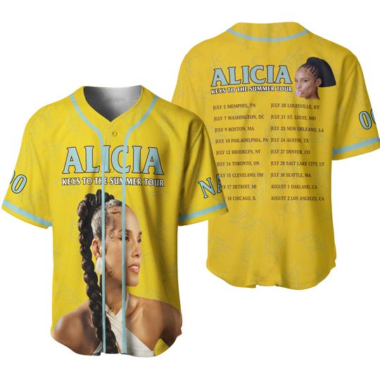 Discover Alicia Keys Baseball Jersey - Tour 2023 Merchandise
