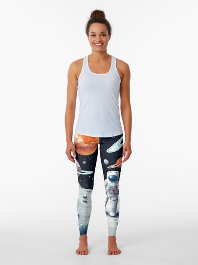 Discover Interstellar Moon Exploration | Leggings