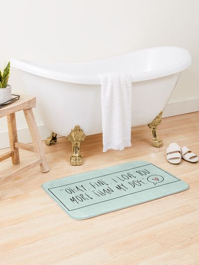 Discover I love you more than my dog Heartstopper | Bath Mat