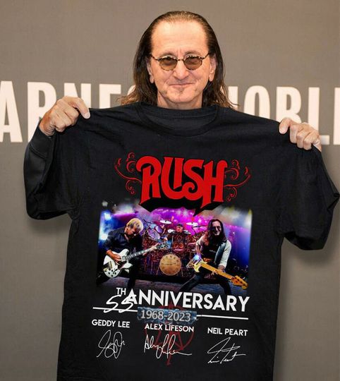Discover 55 Years RUSH Band 1968-2023 Signatures T-Shirt