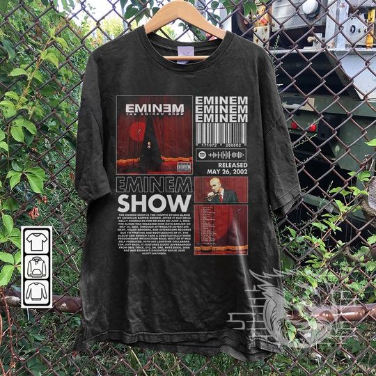 Discover Eminem Rap Shirt, The Eminem Show Album 90s Y2K Merch Vintage Rapper Hiphop Shirt
