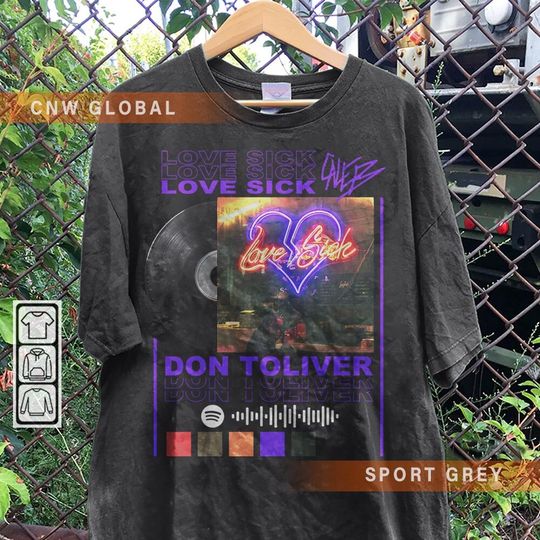 Discover Don Toliver Rap Shirt, Love Sick Album 90s Y2K Merch Vintage Hiphop