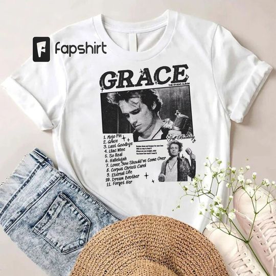 Discover Vintage Jeff Buckley Grace Album Shirt, Grace Album Tracklist Jeff Buckley Concert Merch