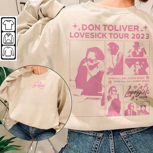 Discover Don Toliver Rap Shirt Double Sided, Don Toliver Lovesick Deluxe Ver World Tour 2023