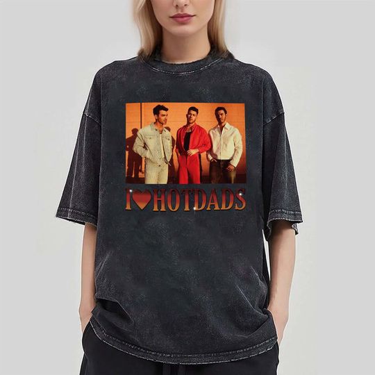 Discover Jonas Brothers Vintage Shirt, I Love Hot Dads Shirt