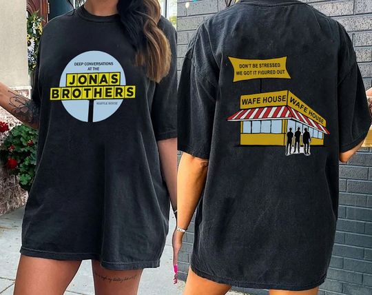 Discover Waffle House Jonas Brothers Shirt, The Album Merch 2 Side Unisex Shirt, Waffle House