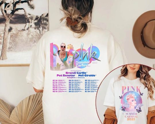 Discover P!nk Summer Carnival 2023, Trustfall Album Tee, Pink Singer Tour