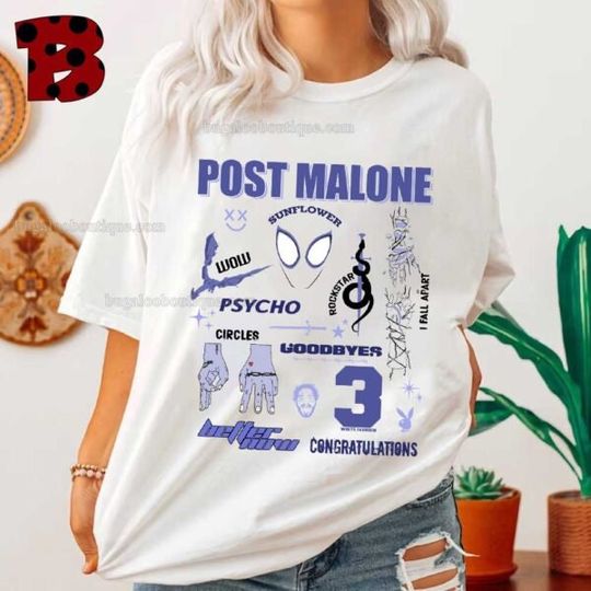 Discover Post Malone Best Songs Tour 2023 T-Shirt