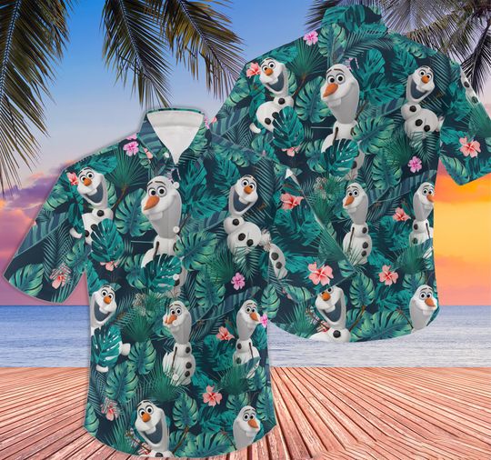 Discover Funny Snowman Hawaiian Shirt, Cute Winter Snowman Hawaiian Shirt, Summer Beach Shirt, Christmas Family Trip Shirt